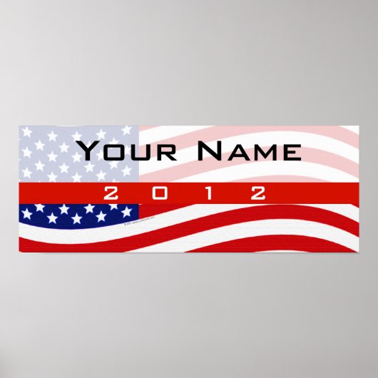 Drukken, strippen en strippen van politieke campag poster (Voorkant)