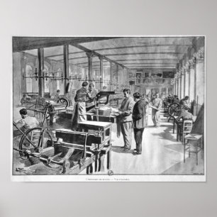 Drukken van de bankbiljetten poster