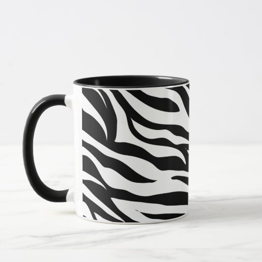 Drukken van dieren - zebra mok (Links)