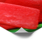 Drukken van juicy watermeloenen, vers poster (Hoek)