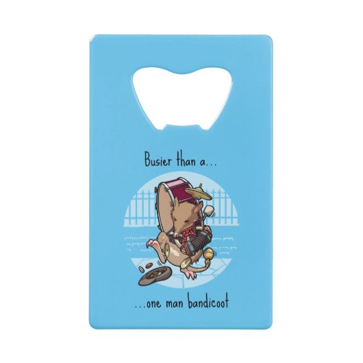 Drukker dan een één Man Bandicoot Funny Band Carto Creditkaart Flessenopener (Voorkant)