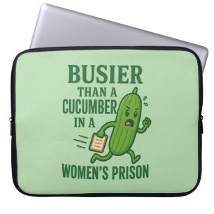Drukker Dan Een Komkommer In Een Vrouwen Gevangeni Laptop Sleeve