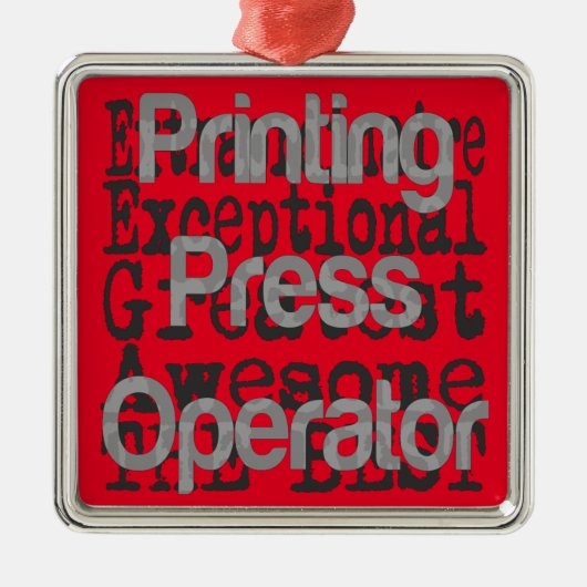 Drukkerexploitant extraordinaire metalen ornament (Voorkant)