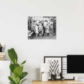 Drukkerij, 1921. Oude foto Poster (Thuiskantoor)