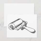 Drukkerij met letterdruk op de drukpers bedankkaart (Voorkant / Achterkant)