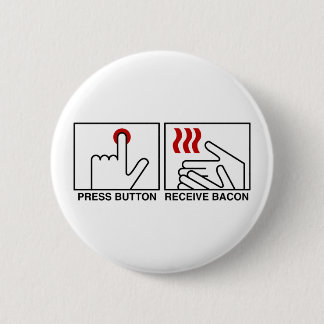 DRUKKNOP ONTVANG BACON Knop Ronde Button 5,7 Cm