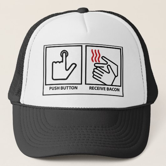 drukknop ontvang bacon trucker pet (Voorkant)