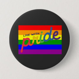 drukknop regenboog ronde button 7,6 cm