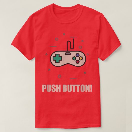 Drukknoppen voor spelcontroller t-shirt (Design voorkant)