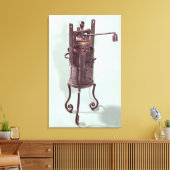 Drukkoker, uitgevonden door Denis Papin 1679 Canvas Afdruk (Insitu (Woonkamer))