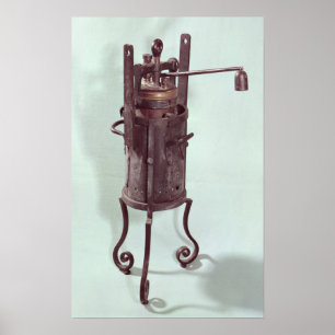 Drukkoker, uitgevonden door Denis Papin 1679 Poster