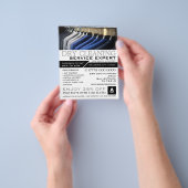 Drukleidingen, droogreinigers, Adverteren reinigen Flyer (Hand)