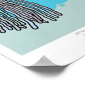 Drukondergrond voor kwal en ijs A4 Poster (Hoek)