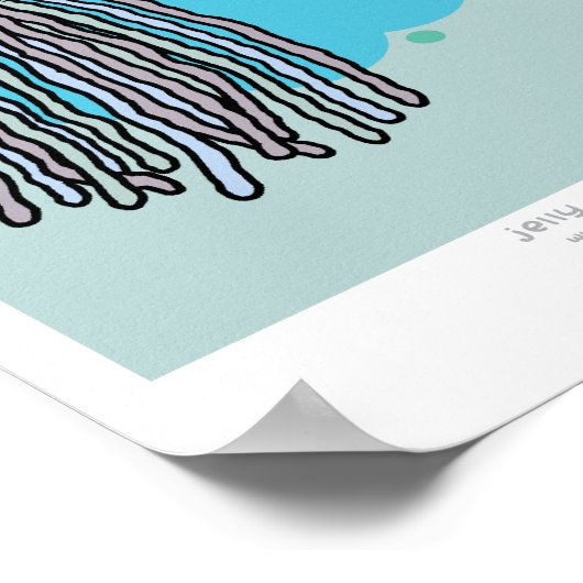 Drukondergrond voor kwal en ijs A4 Poster (Hoek)