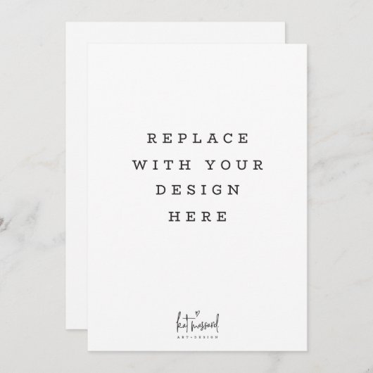 DRUKORDE 5 x 7 inch verticale portretkaart Kaart (Voorkant / Achterkant)