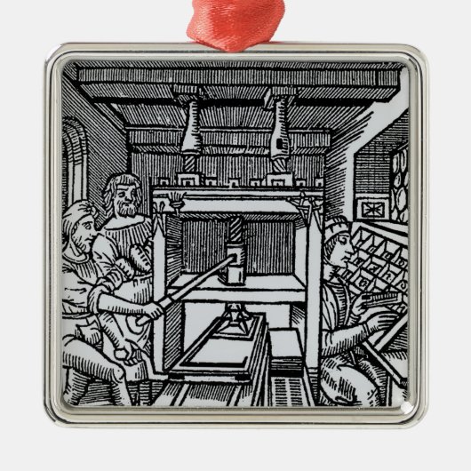 Drukpers Metalen Ornament (Voorkant)