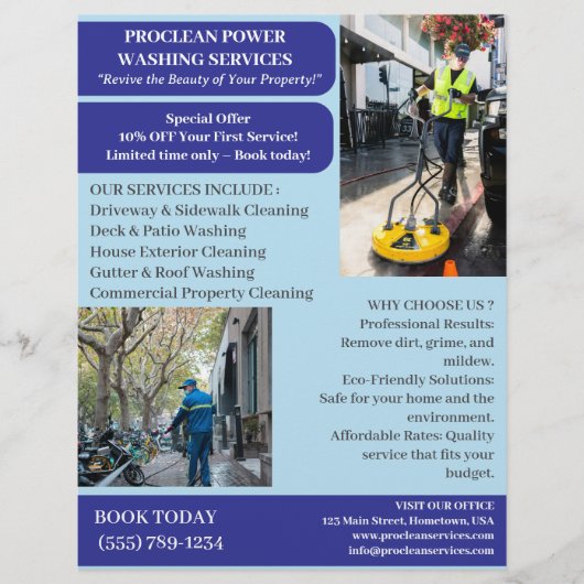 Drukreiniging  flyer (Voorkant)