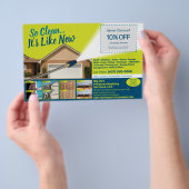 Drukreiniging Half pagina flyer sjabloon (Hand)