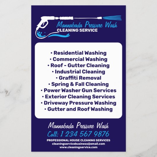 Drukreiniging Power Washing Professioneel Marine Flyer (Voorkant)