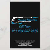 Drukreiniging Power Washing Professionele Reinigin Flyer (Achterkant)