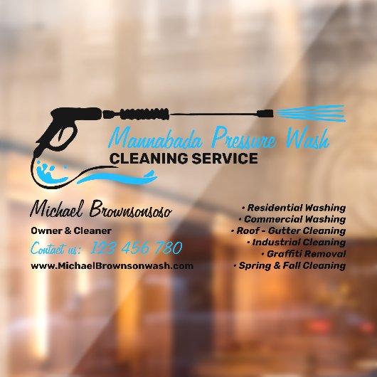Drukreiniging Power Washing Raamsticker (Vel 2)