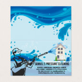 Drukreiniging | Werknemer | Zeepbellen Visitekaartje (Buitenkant ongevouwen)