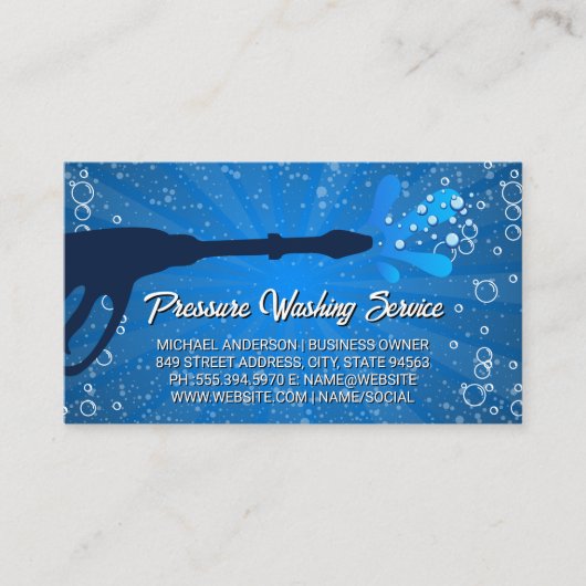 Drukreiniging | Zeep | Waterspray Visitekaartje (Voorkant)