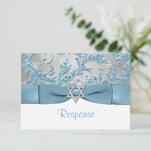 DRUKSTBOW - Winter Wonderland Bat Mitzvah RSVP (Staand voorkant)