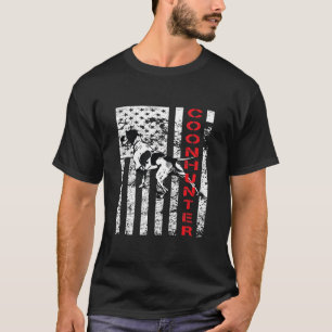 Druksteenjacht met een hond en de VS T-shirt