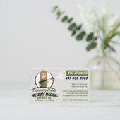 Drukstroom wassen en Cartoon Visitekaartje (Staand voorkant)