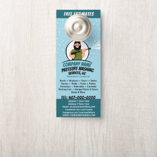 Drukstroom wassen en reinigen  deurhanger