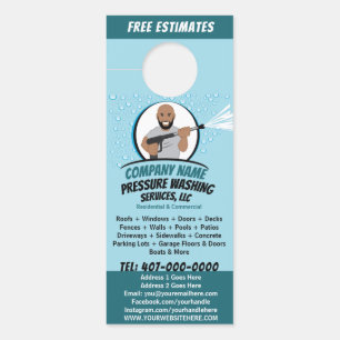 Drukstroom wassen en reinigen  deurhanger