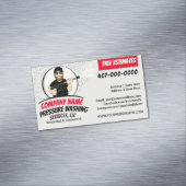 Drukstroom wassen en reinigen  magnetisch visitekaartje (Voorbeeld)