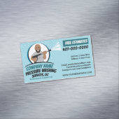 Drukstroom wassen en reinigen  magnetisch visitekaartje (Voorbeeld)