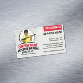 Drukstroom wassen en reinigen  magnetisch visitekaartje (Voorbeeld)