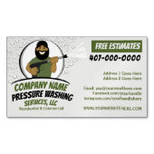 Drukstroom wassen en reinigen  magnetisch visitekaartje (Voorkant)