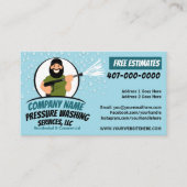 Drukstroom wassen en reinigen  visitekaartje (Voorkant)