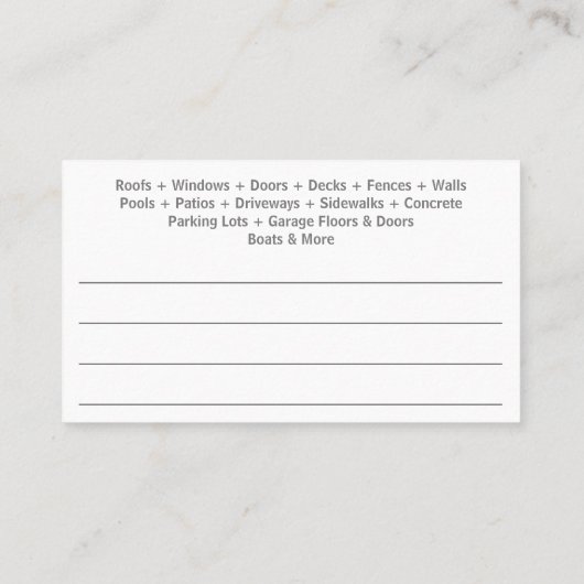 Drukstroomreininging & Reiniging Aanpasbaar Visitekaartje (Achterkant)