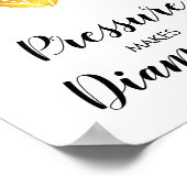 Drukt diamanten Faux Gold Foil-inspiratie Poster (Hoek)