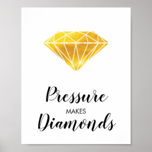 Drukt diamanten Faux Gold Foil-inspiratie Poster
