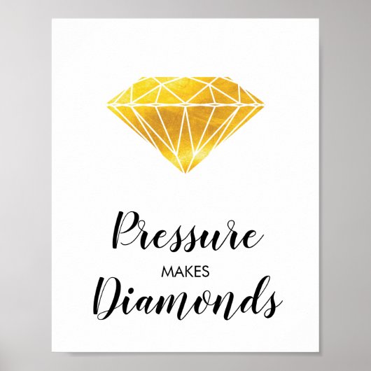 Drukt diamanten Faux Gold Foil-inspiratie Poster (Voorkant)