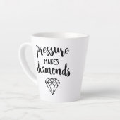 Drukt diamanten - Manuscript Typografie Latte Mok (Linkerhoek)