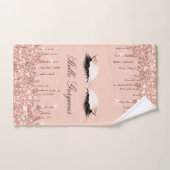 Drukt glitter-effect Lash Hallo Beauty Roos Eyes Bad Handdoek (Handdoek)