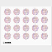 Drukt Glitter Sweet 16th Unicorn Holografen Roze Ronde Sticker (Vel)