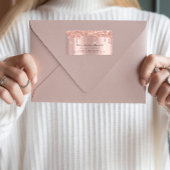 Drukt RSVP Roos Gold Sparkly Glitter Makeup Bridal Etiket