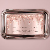 Drukt RSVP Roze Roze Blush Sparkly Glitter Makeup Etiket