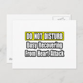 Drukte bij het herstellen van een hartaanval briefkaart (Voorkant / Achterkant)