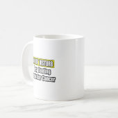 Drukte bij het verslaan van testiskanker koffiemok (Voorkant links)