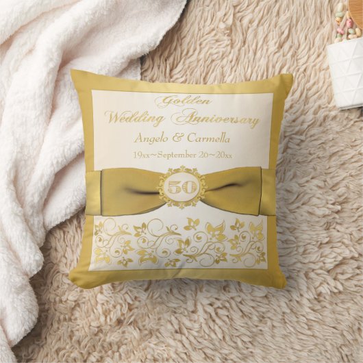 DRUKTE BOW 50e Jubileum dubbele FOTO-Pillow Kussen (Deken)