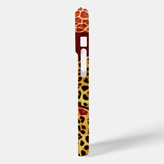 DRUKTE GIRAFFE LEOPARD HUID ROOD RUBY GEMSTONE Case-Mate iPhone CASE (Achterkant / Links)